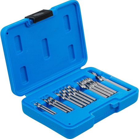 Jeu de Forets de Rivets HSS 15 Pièces - 2,4 à 6,4 mm - Précision et Durabilité - BGS