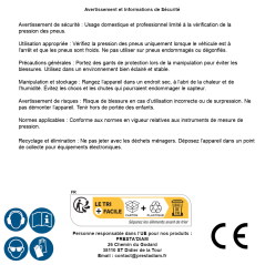 Contrôleur Indicateur de Pression de Pneus - Compact 16x10x2.9 cm - Précision et Facilité d Utilisation - BGS