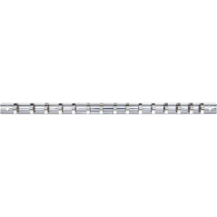 Rail pour Douilles 15 Clips 6,3 mm (1/4 ) - Acier, Fixation Pratique et Sécurisée - BGS