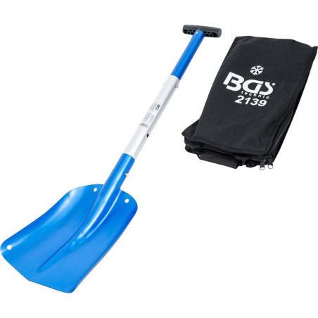 Pelle à Neige en Aluminium - Manche Démontable à Verrouillage Rapide - Légère et Pratique pour Déneigement Facile - BGS