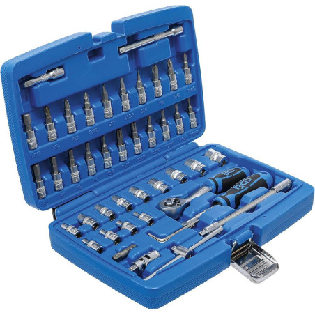 Coffret de Douilles 6,3 mm (1/4) 46 pcs - Acier Résistant - Polyvalence et Praticité, Pro - D-Work