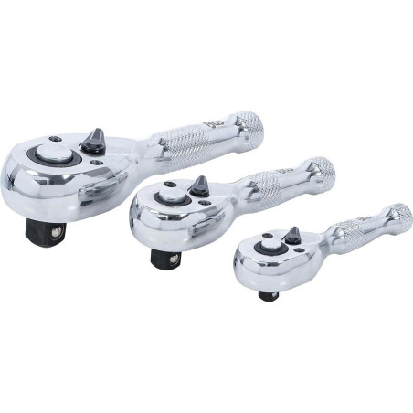 Jeu de Mini-Cliquets 3 pcs - 6,3 mm - 10 mm - 12,5 mm - Acier Résistant, Précision et Polyvalence - D-Work