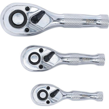 Jeu de Mini-Cliquets 3 pcs - 6,3 mm, 10 mm, 12,5 mm - Acier Résistant, Précision et Polyvalence - D-Work