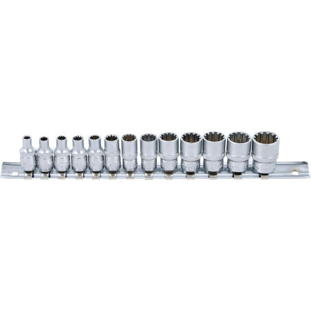 Jeu de Douilles Gear Lock 6,3 mm 13 pcs - Précision et Durabilité, Pro - Acier Résistant - D-Work