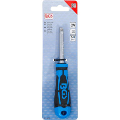 Poignée Rotative 6,3 mm (1/4 ) 150 mm Prise Ergonomique et Maniabilité Optimale - BGS