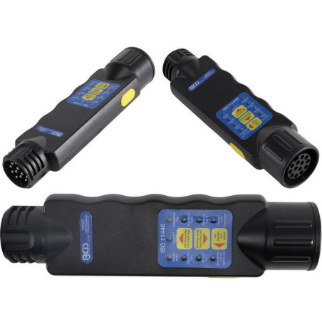Testeur Connecteurs Remorque 13 Pôles - Compact 7x5.6x25.4 cm - Diagnostic Rapide et Fiable - BGS