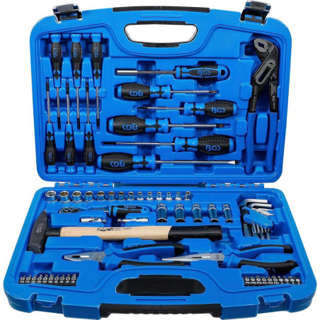 Caisse à Outils pour Clés à Douilles 67 Pièces - Coffret Complet, Robuste et Pratique - BGS