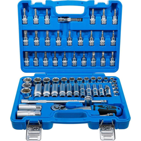 Jeu de Douilles à Six Pans 10 mm (3/8 ) - 61 Pièces - Acier Résistant - Polyvalence et Précision - BGS