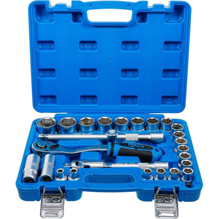 Coffret de Douilles 12,5 mm (1/2 ) - 27 Pièces en Pouces - Polyvalence et Robustesse - BGS