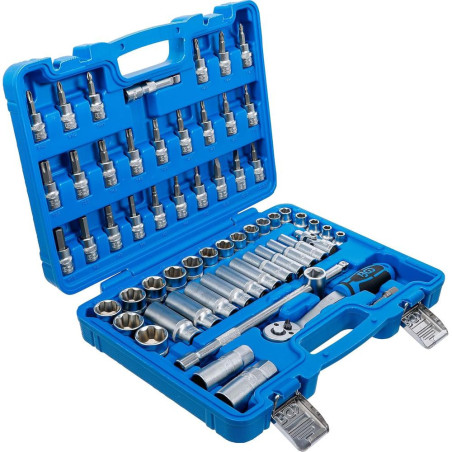 Coffret de Douilles 10 mm 61 pcs - Acier Résistant - Outils Complets et Polyvalents - D-Work