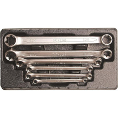 Jeu de Clés à Oeil Doubles Profil E6-E8 à E20-E24 - 6 pcs - Précision et Durabilité - Acier Résistant - D-Work