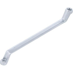Clé Polygonale Double Embouts Coudées E10 x E12 - 26,7 cm - Précision et Confort d Utilisation, Acier Résistant - D-Work