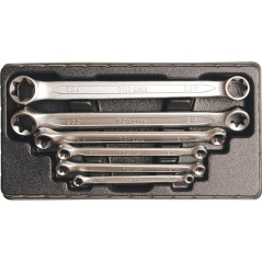 Clé Polygonale Double Embouts Coudées E20 x E24 - 33 cm, 6 mm Largeur, 3.7 cm Hauteur - , Acier Résistant - Précision et C - BGS
