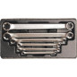 Clé Polygonale Double Embouts Coudées E20 x E24 - 33 cm, 6 mm Largeur, 3.7 cm Hauteur - , Acier Résistant - Précision et C - BGS