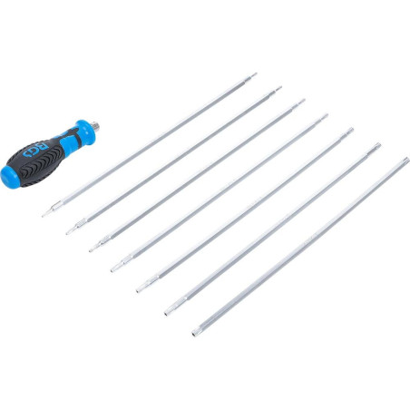 Jeu de 8 Tournevis à Lames Échangeables - Profil T Torx avec Perçage - Précision et Polyvalence - D-Work