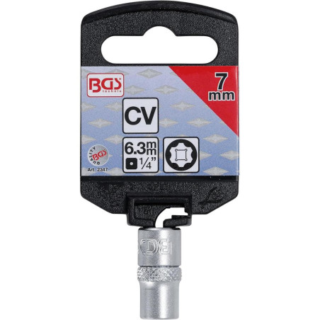 Douille pour Clé Super Lock 6,3 mm (1/4 ) - 7 mm - Acier Résistant - Précision et Durabilité - BGS