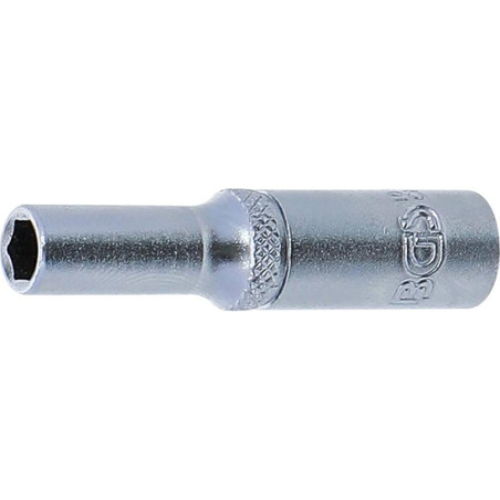 Douille pour Clé Six Pans 6,3 mm (1/4 ) - 4 mm - Acier Résistant - Précision et Durabilité - BGS