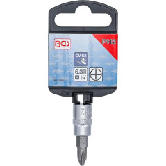 Douille à Embouts 6,3 mm (1/4 ) Cruciforme PH2 Précision et Robustesse - BGS