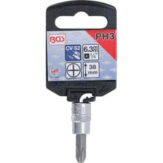 Douille à Embouts 6,3 mm (1/4 ) Cruciforme PH3 - - Précision et Robustesse - BGS
