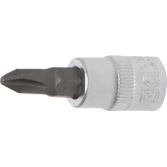 Douille à Embouts 6,3 mm (1/4) Cruciforme PH2 Précision et Robustesse, Acier, Pro - D-Work
