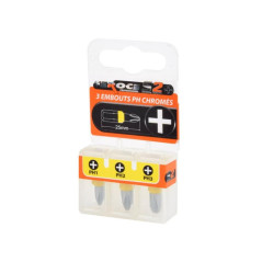 Douille à Embouts 6,3 mm (1/4) Cruciforme PH2 Précision et Robustesse, Acier, Pro - D-Work