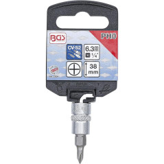 Douille à Embouts 6,3 mm (1/4) Cruciforme PH0 - Précision et Compatibilité, Acier - D-Work