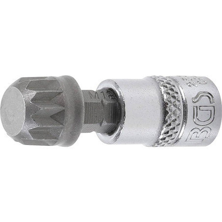 Douille à Embouts 6,3 mm (1/4 ) - Denture Multiple Intérieure XZN M12 - Précision et Robustesse - BGS