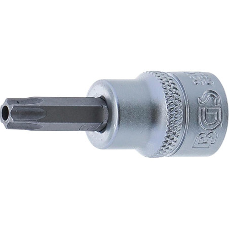 Douille à Embouts 10 mm (3/8 ) Profil T Torx avec Perçage T40 - - Précision et Durabilité - BGS