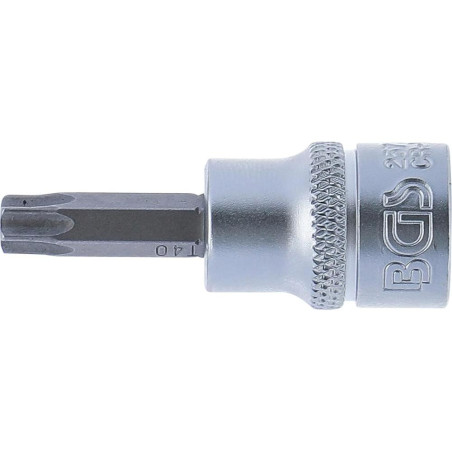 Douille à Embouts 10 mm (3/8 ) Profil T Torx avec Perçage T40 - - Précision et Durabilité - BGS