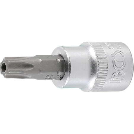 Douille à Embouts 10 mm (3/8) Profil T Torx - Perçage T45 - Précision et Robustesse, Acier - D-Work