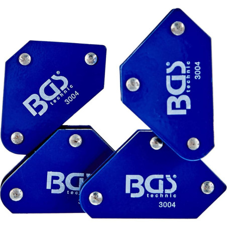 Jeu de Supports Magnétiques Mini 4 Pièces - Angles 45°, 90°, 135° - Fixation Précise et Polyvalente - BGS