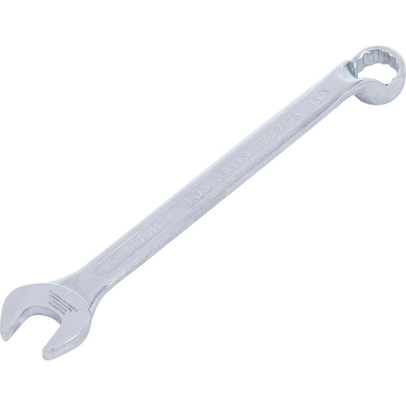 Clé Mixte Coudée 15 mm - Acier Résistant - Prise Ferme et Durable - BGS
