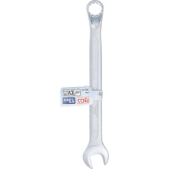 Clé Mixte Coudée 13 mm - Précision et Confort d Utilisation, Zones Difficiles, Acier Résistant - D-Work