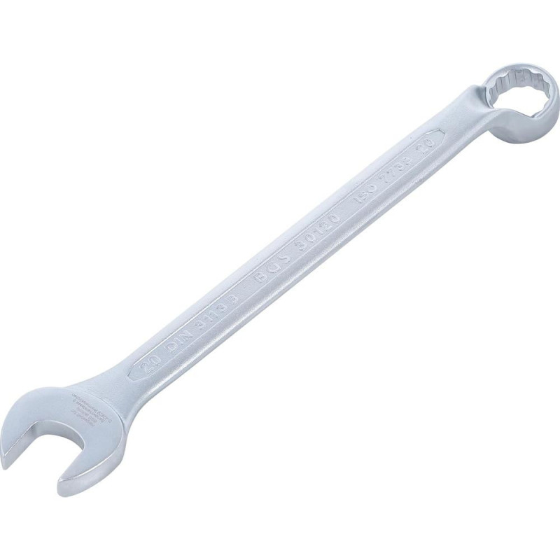 Clé Mixte Coudée 20 mm - Acier Résistant - Prise et Maniabilité Optimales - BGS