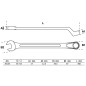 Clé Mixte Coudée 34 mm - Acier Résistant - Précision et Confort d Utilisation - BGS