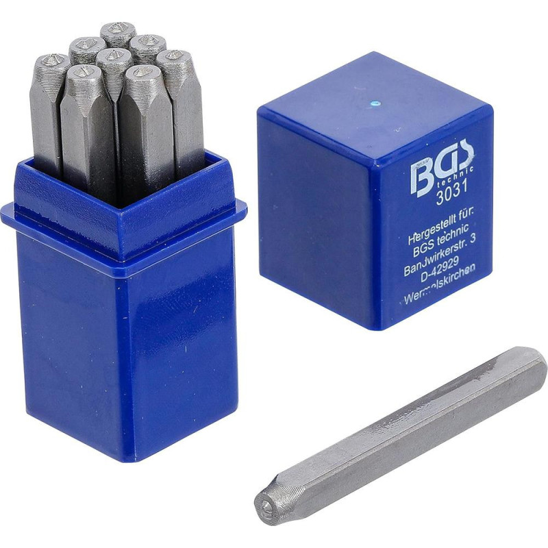 Chiffres à Frapper 2 mm - Acier, Lot Standard - Marquage Précis et Durable - BGS