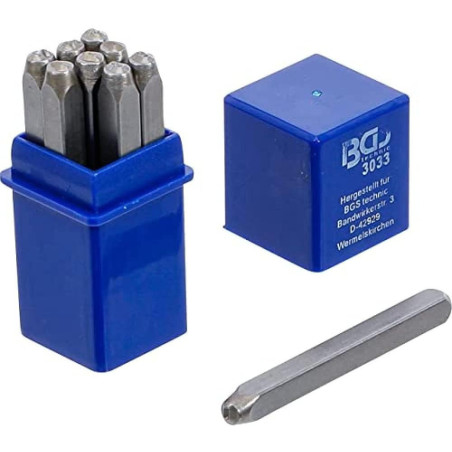 Chiffres à Frapper 3 mm - Acier, Lot de 1 - Marquage Précis et Durable - BGS