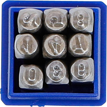 Chiffres à Frapper 3 mm - Acier, Lot de 1 - Marquage Précis et Durable - BGS
