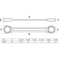 Clé Polygonale Double Embouts Extra Plate 6 x 7 mm - Acier Résistant - Précision et Maniabilité - BGS