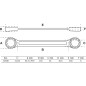 Clé Polygonale Double Embouts Extra Plate 21x23 mm - Acier Résistant - Accès Facile et Précis - BGS