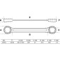 Clé Polygonale Double Embouts Extra Plate 24x26 mm - Acier Résistant - Précision et Accessibilité - BGS