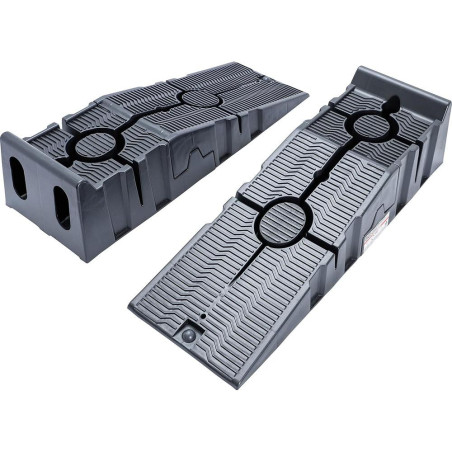 Jeu de Rampes d Accès Plastique Extra Hautes - 2 pcs - Robustes et Faciles à Utiliser - D-Work