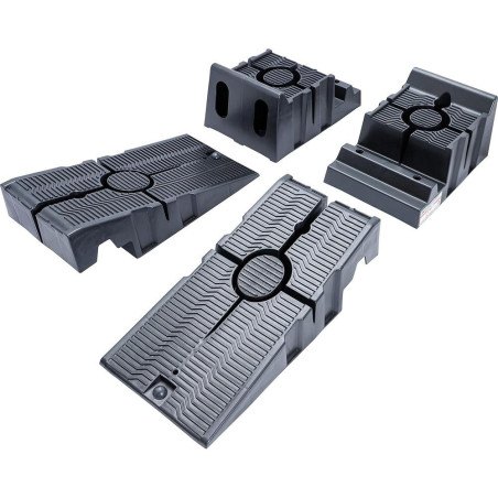 Jeu de Rampes d Accès Plastique Extra Hautes - 2 pcs - Robustes et Faciles à Utiliser - D-Work