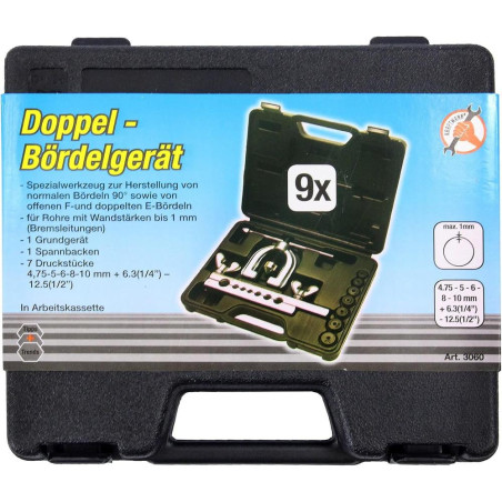 Presse à Collets Doubles - 9 pcs - Acier Robuste - Serrage Précis et Fiable - D-Work