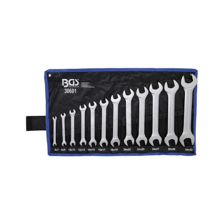 Jeu de Clés Plates 6-32 mm - 12 pcs - Acier Résistant et Précision Professionnelle - D-Work