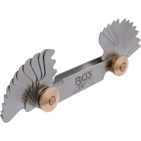 Peigne à Filets 24 Feuilles 0,25-6,00 mm - Précision et Polyvalence - BGS