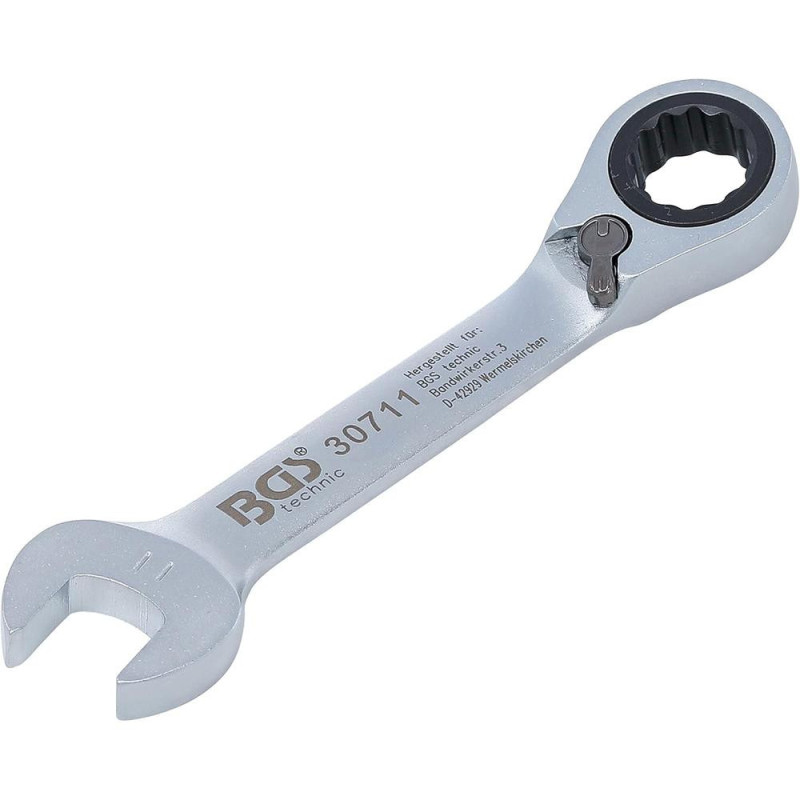 Clé Mixte à Cliquet Courte Réversible 11 mm - - Précision et Maniabilité - BGS