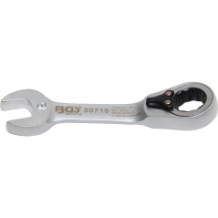 Clé Mixte à Cliquet Courte Réversible 15 mm - - Précision et Maniabilité - BGS