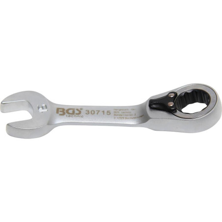 Clé Mixte à Cliquet Courte Réversible 15 mm - - Précision et Maniabilité - BGS