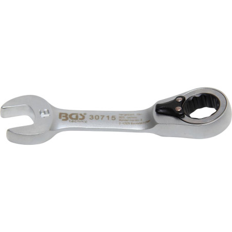 Clé Mixte à Cliquet Courte Réversible 15 mm - - Précision et Maniabilité - BGS